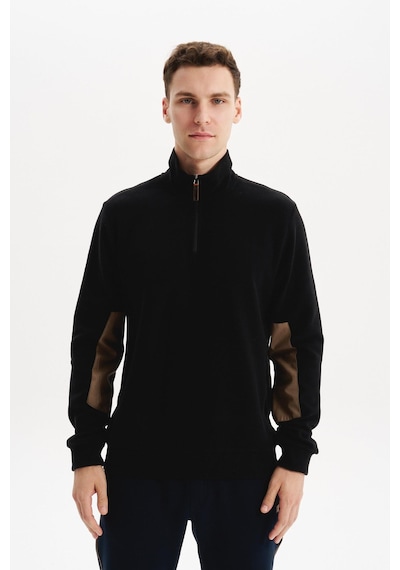 AR-MA Arma Erkek Pamuk Polyester Karışımlı Selanik Kumaş Yarım Fermuar Dik Yaka Sweatshirt Kazak K30404698002 Siyah AR-MA Arma Erkek Pamuk Polyester Karışımlı Selanik Kumaş Yarım Fermuar Dik Yaka Sweatshirt Kazak K30404698002 Siyah