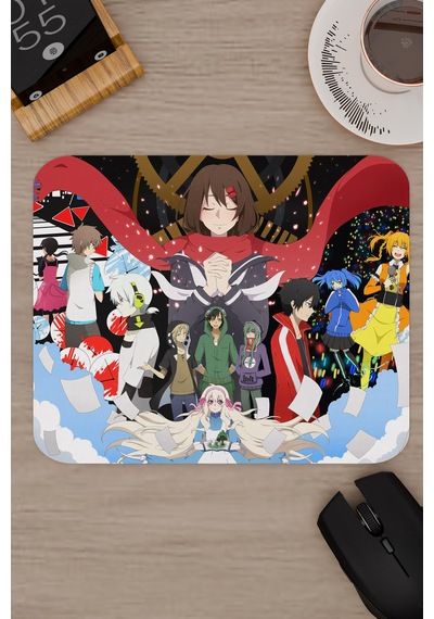 Kagerou Project Kaymaz Dikişli Kauçuk Oyuncu Mousepad V2 - 22x18 Gaming Mouse Pad Fare Altlığı