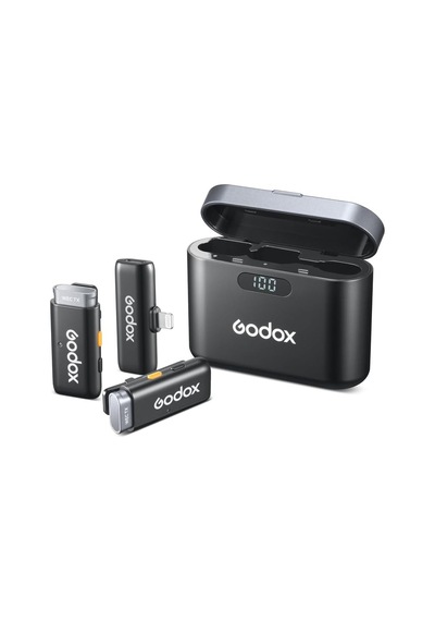 Godox Wes1 Kit2 İkili Kablosuz Mikrofon Apple Lightning Uyumlu