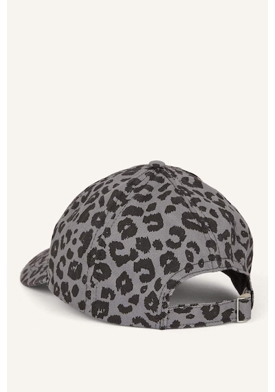 Defacto Kadın Leopar Desenli Pamuklu Cap Gri Şapka H6748ax26wngr2 Gri-gr2