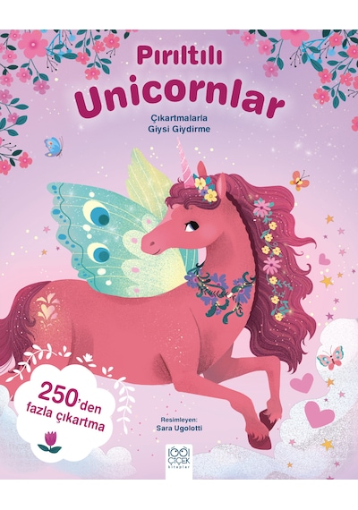 Pırıltılı Unicornlar - Çıkartmalarla Giysi Giydirme
