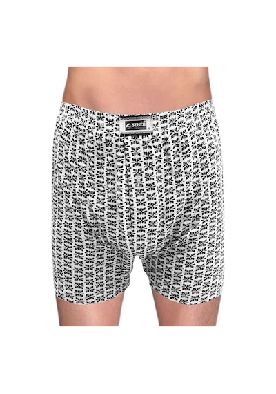 Seher Yıldızı Desenli Düğmeli Erkek Boxer 6 Adet Çok Renkli