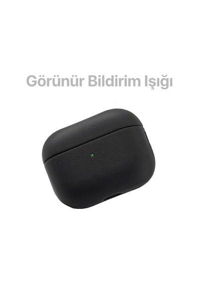 Airpods 4. Nesil İle Uyumlu Leather Skin Serisi Parmak İzi Tutmayan Dış Yüzeye Sahip Ve Mükemmel Koruma Sağlayan Orta Sertlikte Silikon Kılıf Siyah, Airpods 4