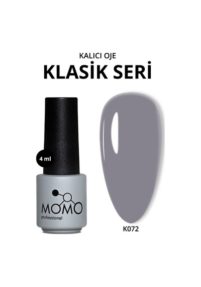 Momo Professional Kalıcı Oje K072 Gri 4 Ml