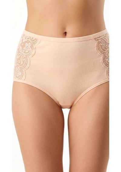 Suısy Yüksek Bel Dantelli Slip Külot Beyaz