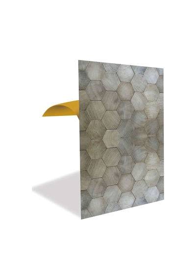 Tink Kendinden Yapışkanlı Altıgen Ahşap Desenli Pvc Panel 41 X 62