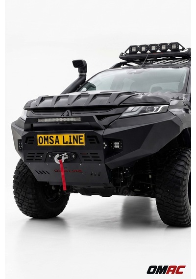 Mitsubishi L200 2019-2023 Uyumlu Araca Özel Dakar Ön Tampon Siyah