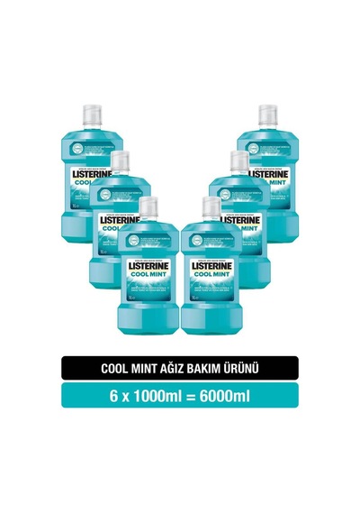 Listerine Cool Mint Ağız Bakım Suyu 1000 Ml X6
