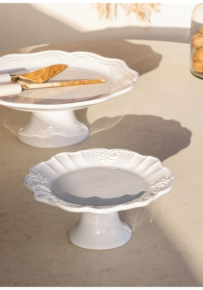 The Mia Grande Pasta Kek Standı Beyaz 22x10 Cm Grd0019 Beyaz