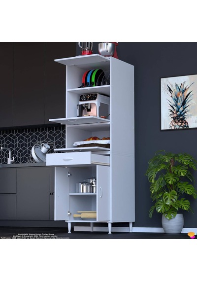 Eliusta Ora 48 Cm Derinlikte Beyaz Mutfak/kiler Dolabı 60x194x48 Cm 1 Çekmece 5 Kapak Modüler Dolap Beyaz Eliusta Ora 48 Cm Derinlikte Beyaz Mutfak/kiler Dolabı 60x194x48 Cm 1 Çekmece 5 Kapak Modüler Dolap Beyaz