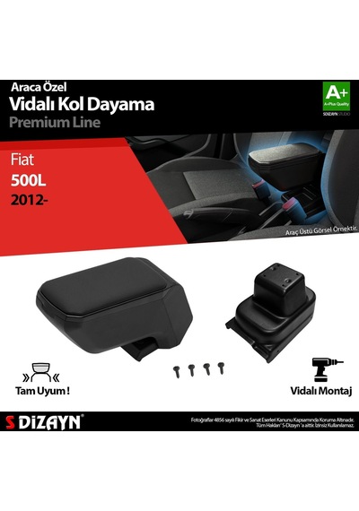 Fiat 500l Kol Dayama Kolçak Abs Vidalı Siyah 2012 Üzeri A+kalite