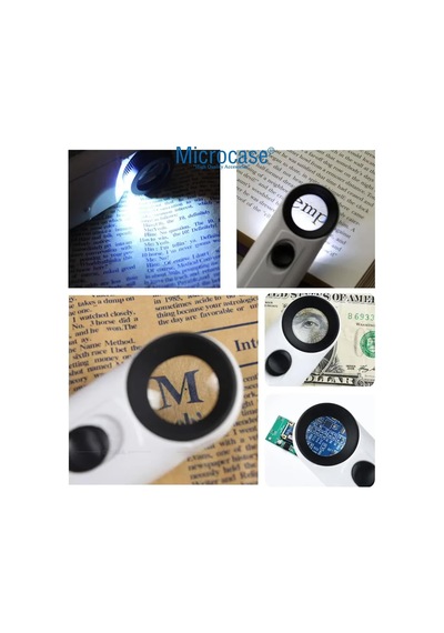 40x 21mm Pilli Işıklı El Büyüteç - Al5032