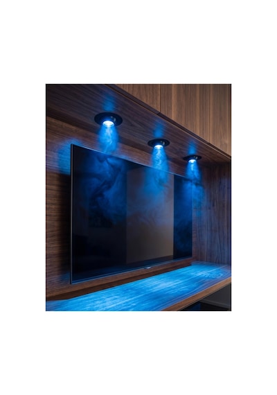 3 Adet Set Parmak Spot Mavi Renkli Ufo Led Spot Tv Ünitesi Spotu Siyah Kasa Yıldız Led Spot 3 W Diğer