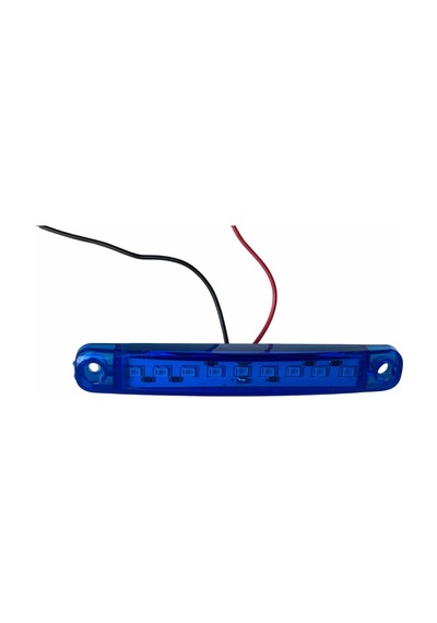 12v-24v Parmak Lamba 9-ledli Mavi 100 15 Mm