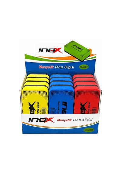 İnox Manyetik Tahta Silgisi Mıknatıslı - 12 Adet