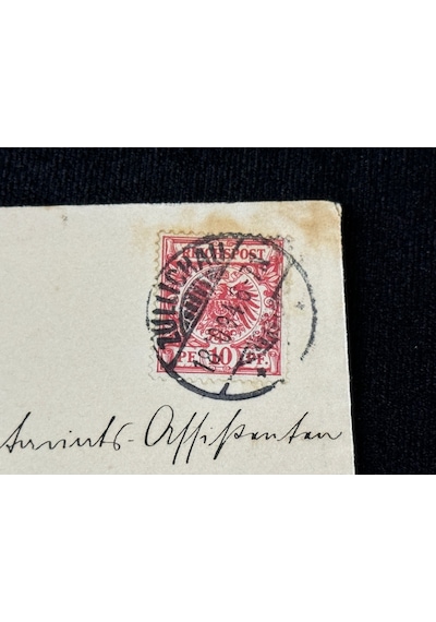 Deutsches Reich 1894 Yılında Alman İmparatorluğu Döneminde Postadan Geçmiş Zarf Reichspost 10 Pfennig Pullu