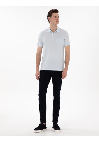Pierre Cardin Erkek Buz Mavisi Tişört Basic 50306552-vr095 Buz Mavisi