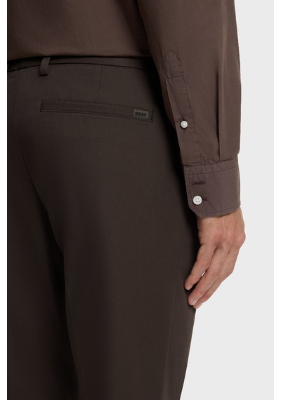 Boss Pamuk Karışımlı Slim Fit Daralan Paça Pantolon Erkek Pantolon 50543945 209 Kahve