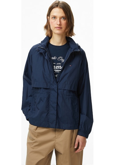 Tommy Hilfiger Nylon Packable Kadın Mavi Yağmurlukww0ww46444