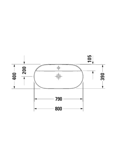 Duravit - Luv Çanak Lavabo 80 Cm Beyaz - 03808000000- Beyaz