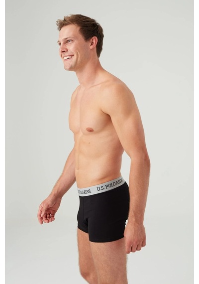 U.S. Polo Assn. Erkek Gri Melanj - Siyah 2 Li Boxer Çok Renkli