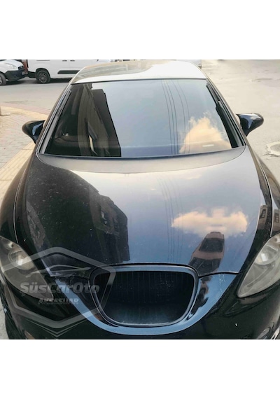 Seat Leon Mk2 2005-2008 Makyajsız Kasa İle Uyumlu Batman Yarasa Ayna Kapağı Piano Black Abs Plastik 00 Şüscaroto Aksesuar
