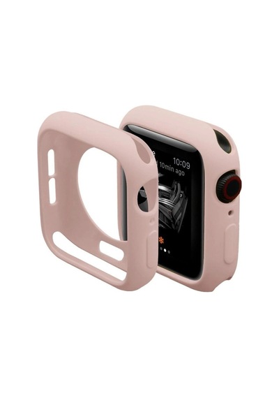 Apple Watch Uyumlu   42mm Silikon Alt Kasa - Pudra