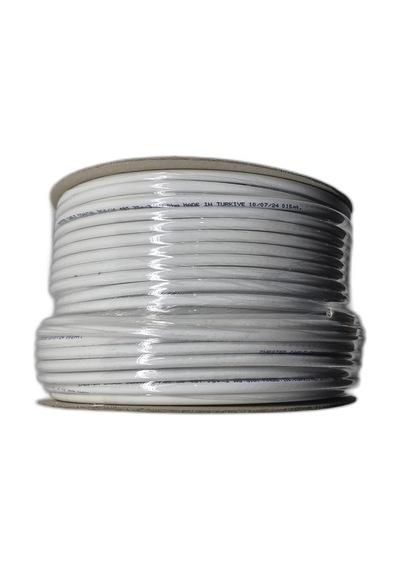 Rg6/u4 Anten Kablosu 100 Metre Coaxial Bakır Karışımlı Uydu Kablosu Full Hd 4k Ultra Hd Destekli
