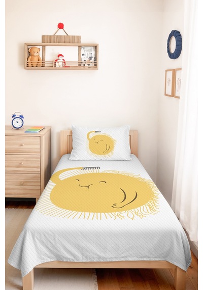 Evimde Bambaşka Sevimli Güneş Sarı Çocuk Odası Tek Kişilik Pike Takımı - Modern 160x220 CM Kapitone Yatak Örtüsü Evimde Bambaşka Sevimli Güneş Sarı Çocuk Odası Tek Kişilik Pike Takımı - Modern 160x220 CM Kapitone Yatak Örtüsü