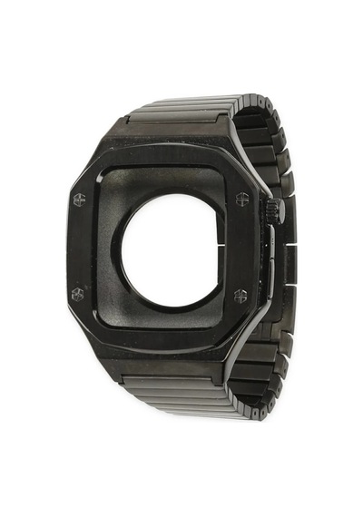 Apple Watch 45mm Uyumlu Kr409 Metal Kordon - Siyah