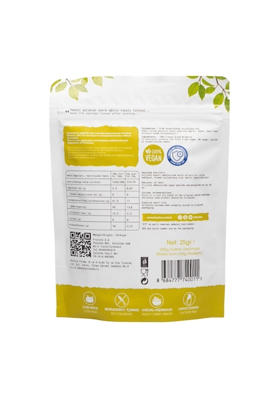 Fruvivo Dondurularak Kurutulmuş Dut Vegan Glutensiz 25 G