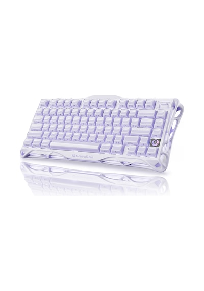 Gravastar Mercury K1 Rgb Kablosuz Mekanik Gaming Klavye, İngilizce Q, Lavender Purple