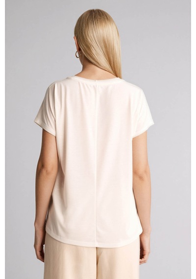 Defacto Baskılı Ekru Kadın T-shirt H2449ax/er105