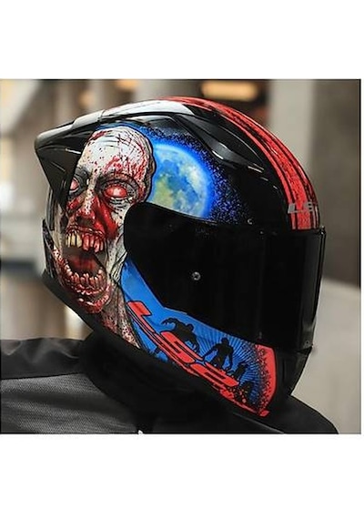 Ls2 Rapıd 2 Race Zombıe Fullface Motosiklet Kaskı Siyah Camlı Siyah