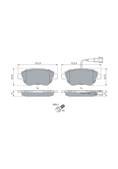 Fiat Fiorino 1.4 2007-2025 Bosch Ön Balata Netpar23705