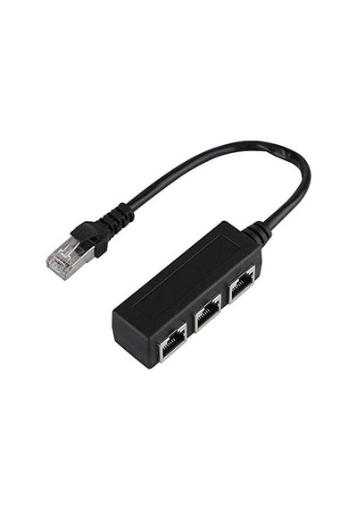 Rj45 Ethernet Splitter Adaptör 1 Erkek 3 Dişi Lan Çoklayıcı İnternet Paylaştırıcı Cat5 Cat6 Ağ Çoğaltıcı Router Modem Pc Laptop Network Bağlantı Çevirici Zr1225
