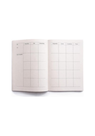 Ayrex Kahverengi Noktalı Defter & Tarihsiz Aylık Planlayıcı & Bullet Journal Genel