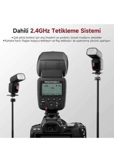 Photoolex G60 Fk580g-n Gn60 Ttl Hss Nikon Uyumlu Speedlite Flaş - Tf-ls-068df-ny-pl