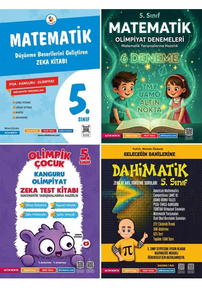 Altın Nokta Yayınları 5.sınıf Bilsem-kanguru-olimpiyat Sınavlarına Hazırlık Seti 4 Kitap