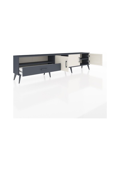Arges Tv Ünitesi 3 Raflı Tek Çekmeceli 3 Kapaklı 220x30x51 Antrasit-aytaşı/antrasit Aytası/antrasıt - Antrasıt Arges Tv Ünitesi 3 Raflı Tek Çekmeceli 3 Kapaklı 220x30x51 Antrasit-aytaşı/antrasit Aytası/antrasıt - Antrasıt
