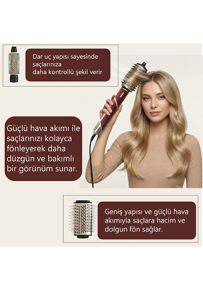 Robx 11 In 1 Multi Styler Sıcak Soğuk Hava Üflemeli Saç Şekillendirme Kurutma Çok Fonksiyonlu Set