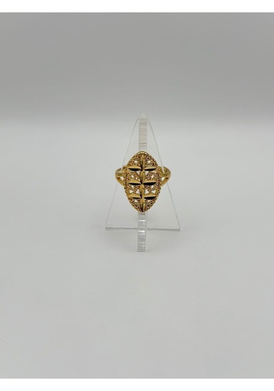 Arnes Jewelry Çelik 22 Ayar Altın Kaplama Ayarlanabilir Yüzük Ar498nes Gold