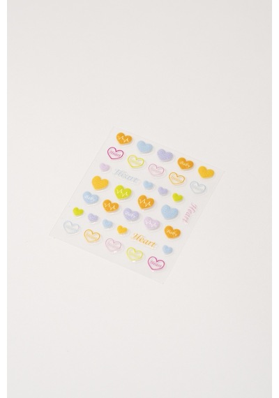 Pop Beauty Nail Art Tırnak Süsleme Sticker, Tırnak Dövmesi, 5d Kabartmalı Kalpli Tyc00370515575