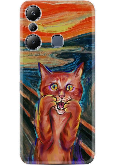 Infinix Hot 20i Kılıf Silikon Desen Özel Seri Tablo Cat 1788