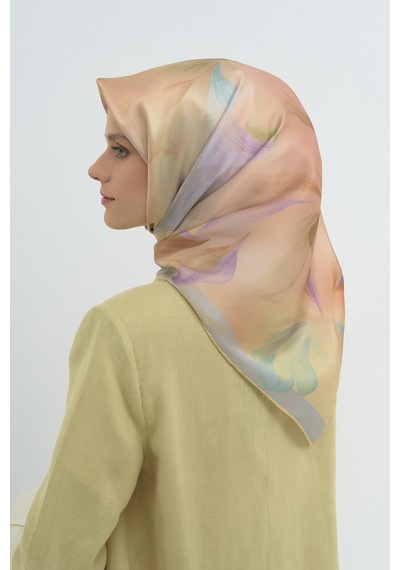 Armine Saf İpek Sura Eşarp-2026 İlkbahar-yaz- 951900d Somon-gri