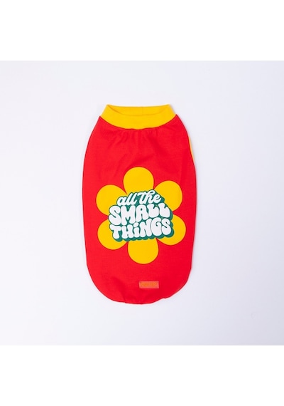 Red-kırmızı Small Things Tişört Kedi Köpek Tişörtü-kedi Köpek Kıyafeti