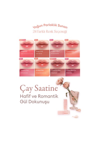 Dasique Yoğun Parlaklık Ve Canlı Renkler Sunan Kalıcı Tint Juicy Dewy Tint 26 Rose Black Tea 26 Rose Black Tea