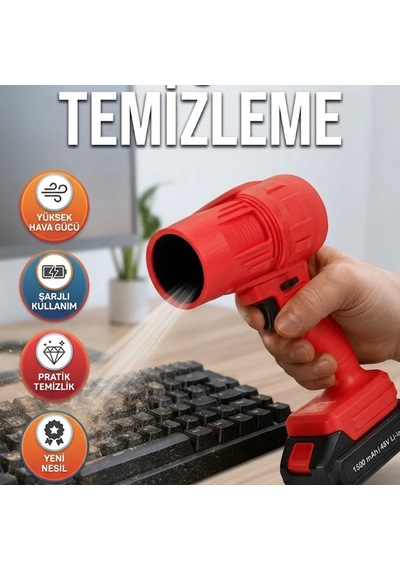Elektrikli Toz Alma Ve Hava Üfleme Cihazı Turbo Motorlu Kompakt Temizleme Aleti