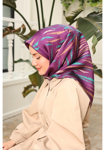 Silk Home Mürdüm Desenli Tivil İpek Eşarp 11432-04 Çok Renkli