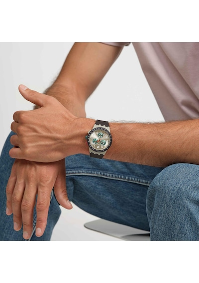 Swatch Obsıdıan Ink Sust402 Kol Saati Krem